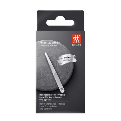 Classic Inox Stainless Steel Slanted Tweezers for Precision Eyebrow Grooming