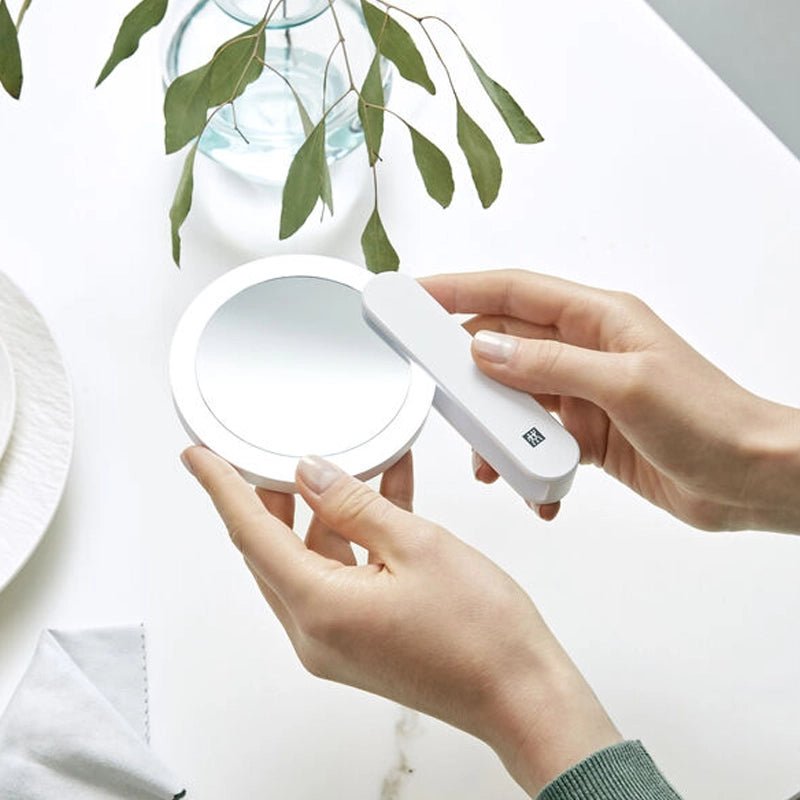 Rechargeable LED Makeup &amp; Travel Mirror with 360° Rotation