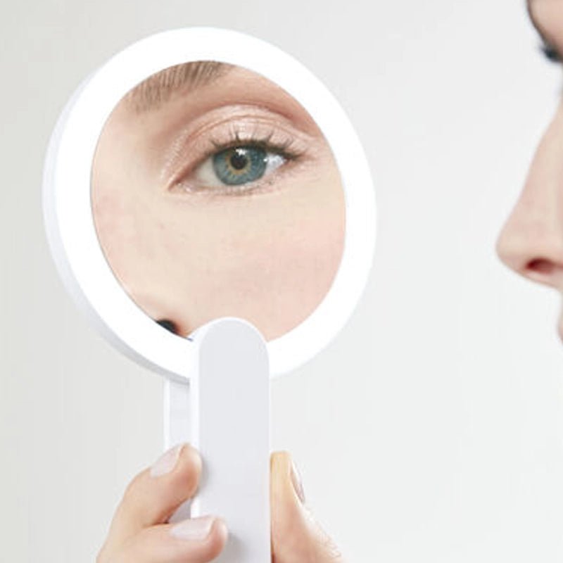 Rechargeable LED Makeup &amp; Travel Mirror with 360° Rotation