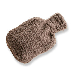 Also Home Cappuccino Teddy Fleece Hot Water Bottle With Cover - WahaLifeStyle