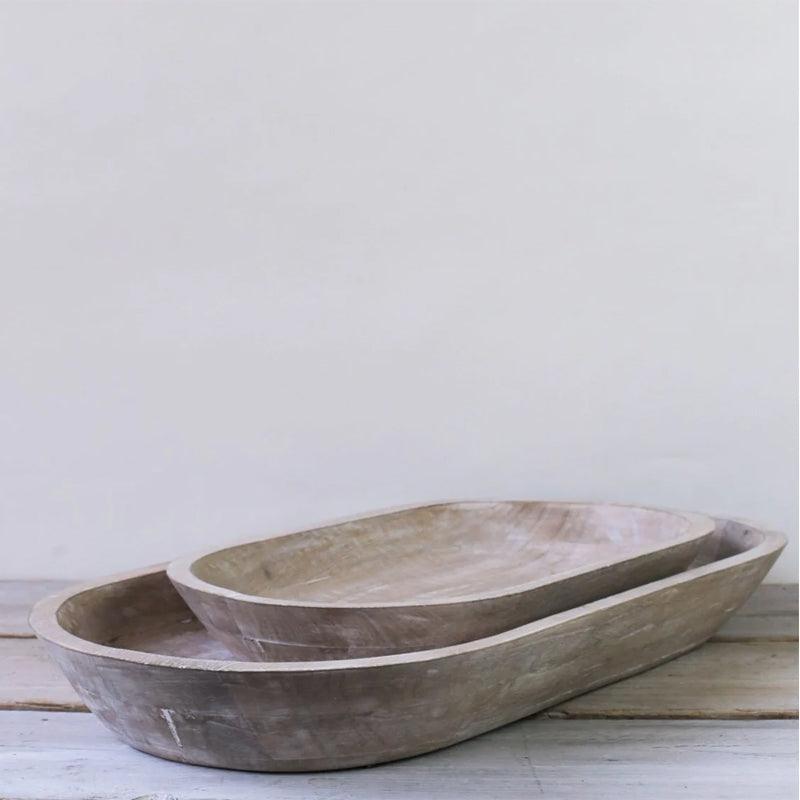 Also Home Mo Mango Whitewashed Wood Trough - WahaLifeStyle