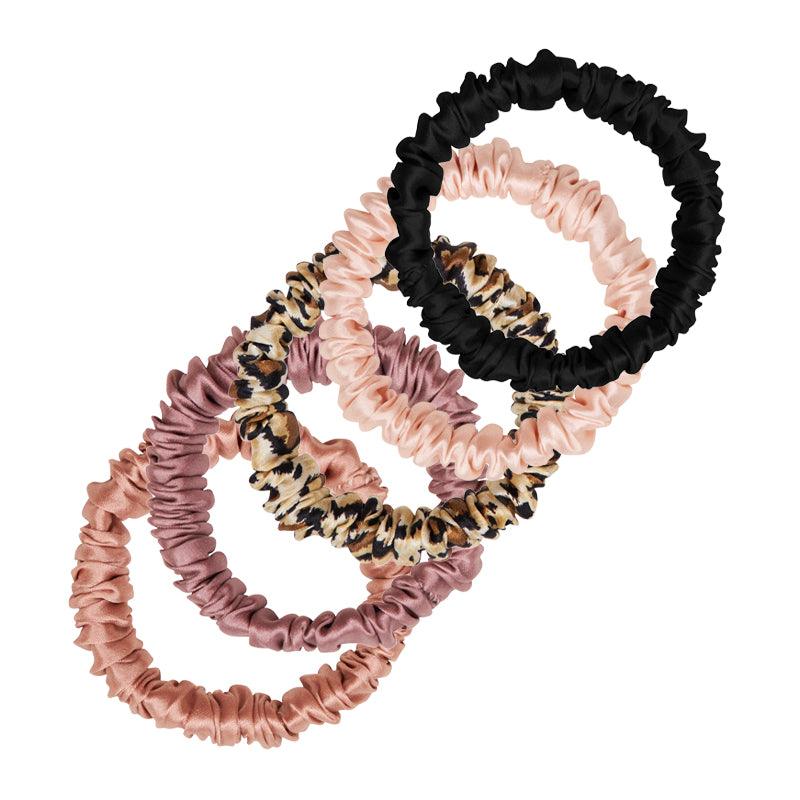 BeVivid Hairbands Skinny Scrunchies Set Of 5 - WahaLifeStyle
