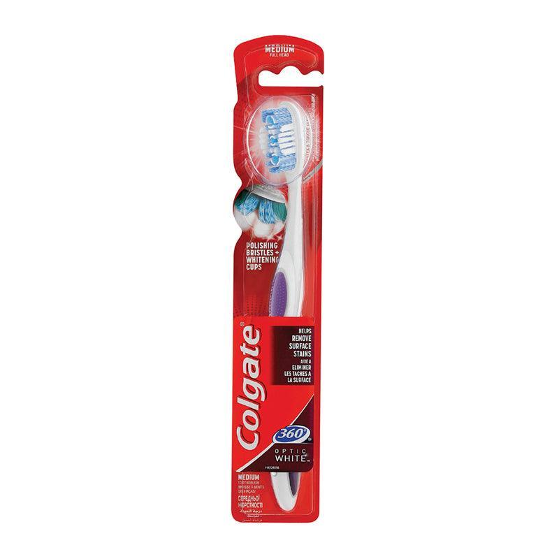 Colgate 360 Optic White Toothbrush Medium - WahaLifeStyle