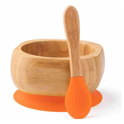 Eco Rascals Bamboo Suction Bowl &amp; Spoon Set - WahaLifeStyle