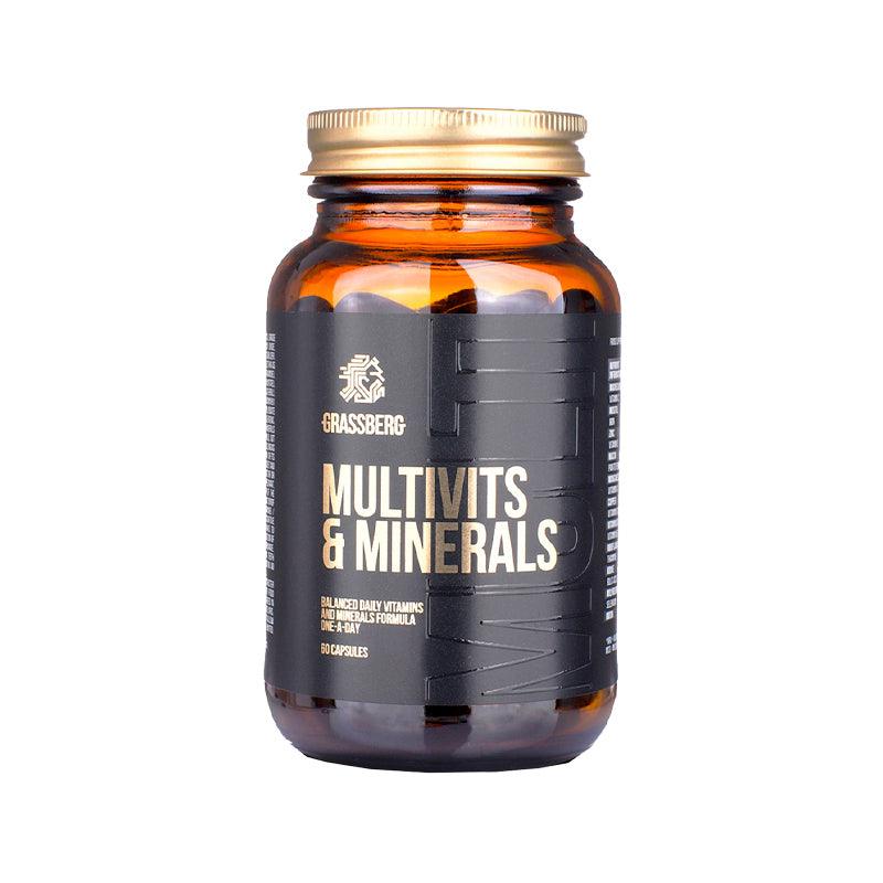 Grassberg Multivits & Minerals Supplements - 60 Capsules - WahaLifeStyle