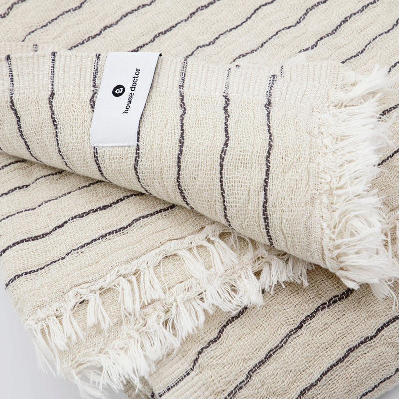 House Doctor Cotton Blanket - Dark Grey - WahaLifeStyle