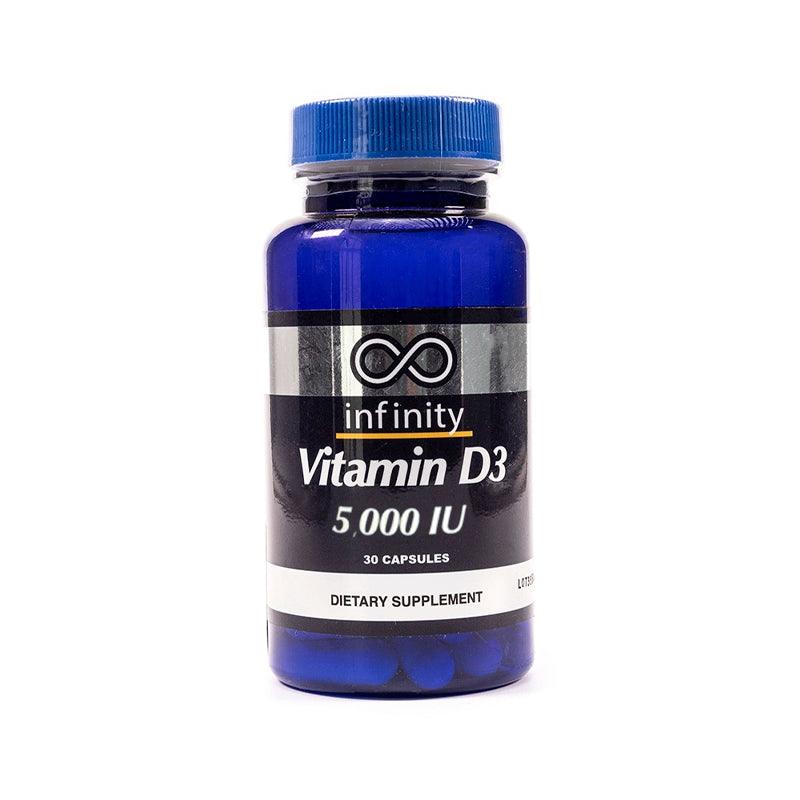 Infinity Vitamin D3 5,000 IU Dietary Supplements - 30 Capsules - WahaLifeStyle