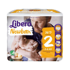 Libero Newborn Size 2 Diaper 3-6 kg - 36pcs - WahaLifeStyle