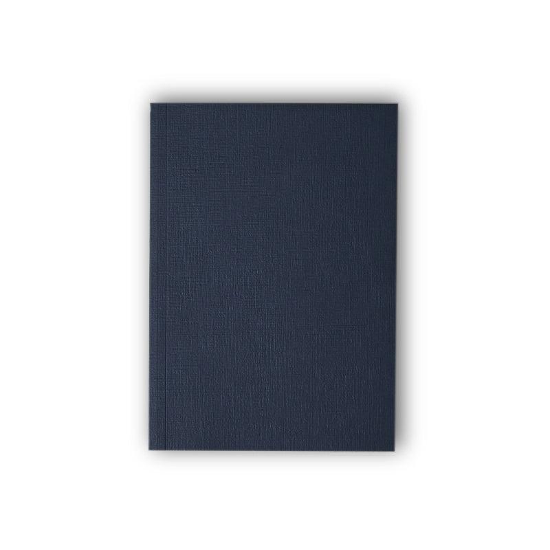 Matere Layflat Embossed A5 Notebook - Navy Linen - WahaLifeStyle