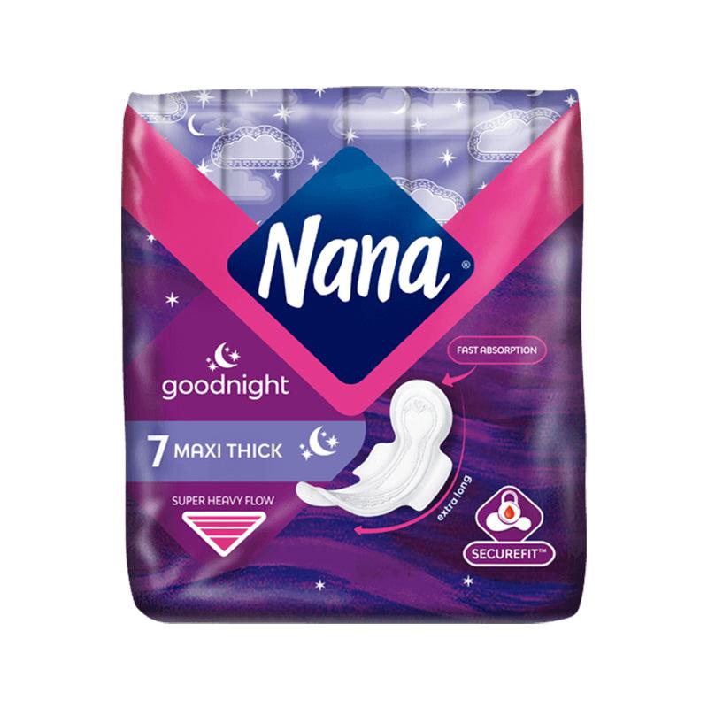 Nana Maxi Goodnight Wings Feminine Pads - 7 Pcs - WahaLifeStyle