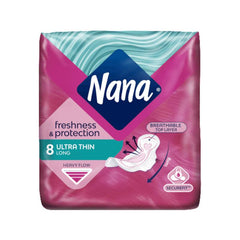 Nana Ultra Thin Long Feminine Pads - 8 Pcs - WahaLifeStyle