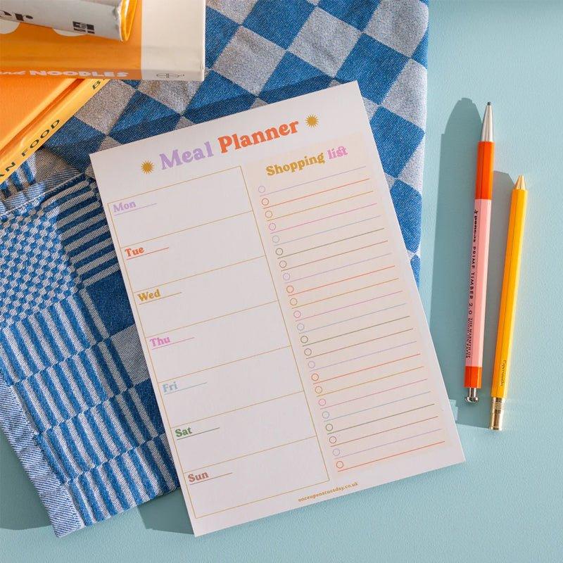 Once Upon A Tuesday Colorful Meal Planner &amp; Shopping List - A5 - Waha Lifestyle
