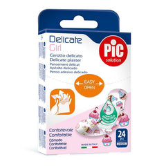 Pic Delicate Kids For Girls Anti Bacterial Plasters - 24 pcs - WahaLifeStyle