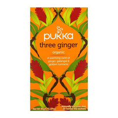 Pukka Organic Three Ginger Herbal Tea - 20 Sachets - WahaLifeStyle