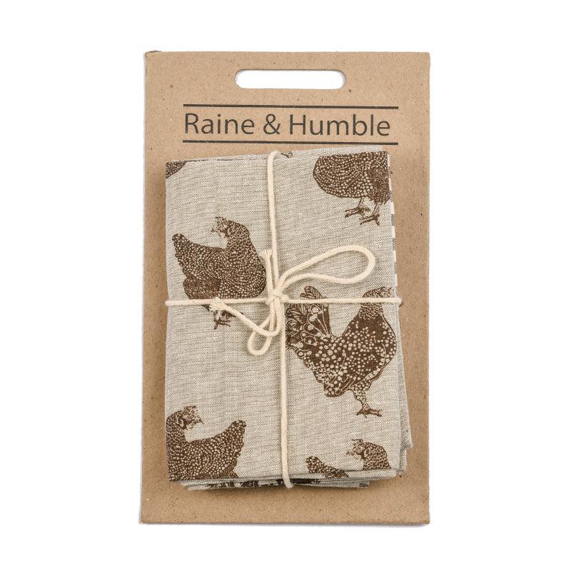 Raine &amp; Humble Cotton Tea Towel Earth Brown Set of 2 - WahaLifeStyle