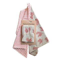 Raine & Humble Cotton Tea Towel Fig Print Set of 2 - WahaLifeStyle