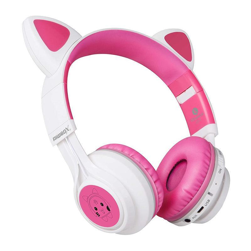 Riwbox CT-7S Cat Ear Bluetooth Headphones with LED for Kids - WahaLifeStyle