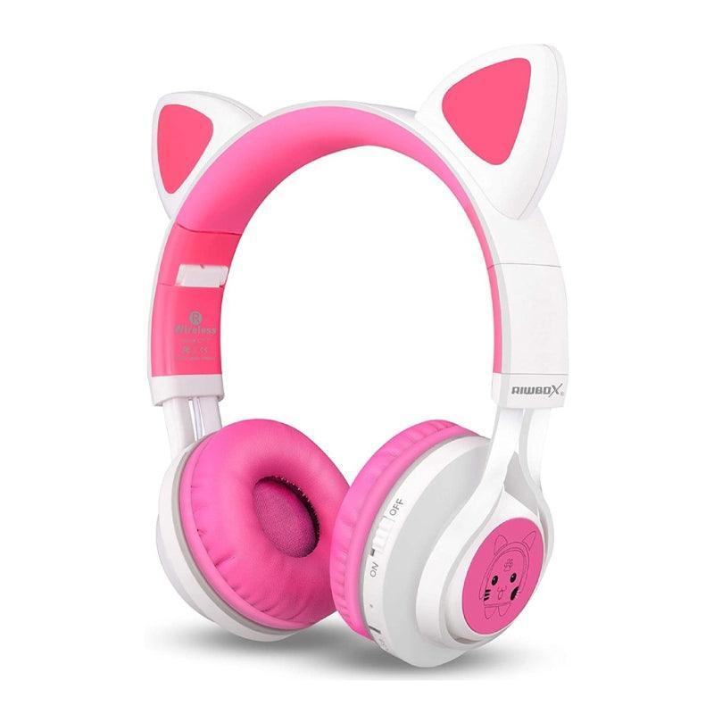 Riwbox CT-7S Cat Ear Bluetooth Headphones with LED for Kids - WahaLifeStyle