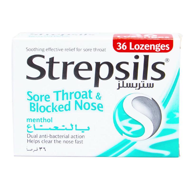 Strepsils Soar Throat & Blocked Nose - 36pcs - WahaLifeStyle
