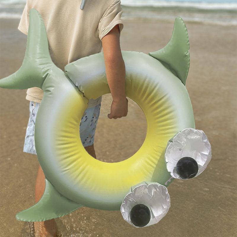 Sunny Life Kiddy Pool Ring Shark Tribe - Khaki - WahaLifeStyle