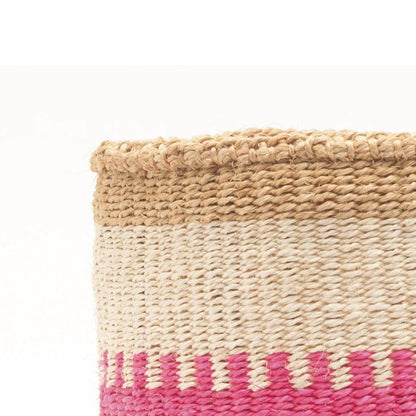 The Basket Room Kuzuia Woven Basket - Fluoro Pink - WahaLifeStyle