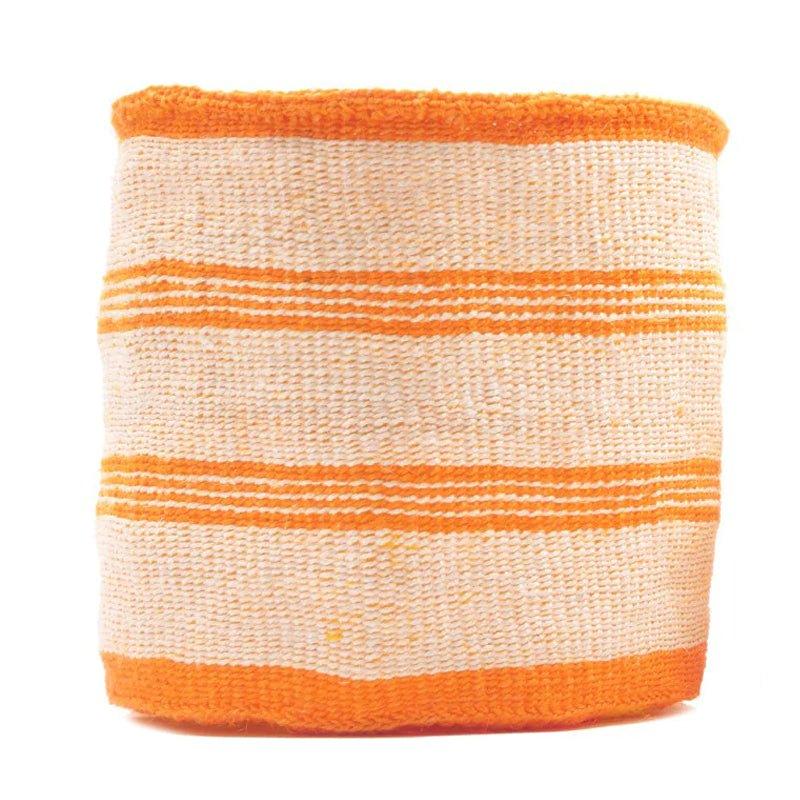 The Basket Room Sifa Woven Storage Basket - Orange Stripe - WahaLifeStyle