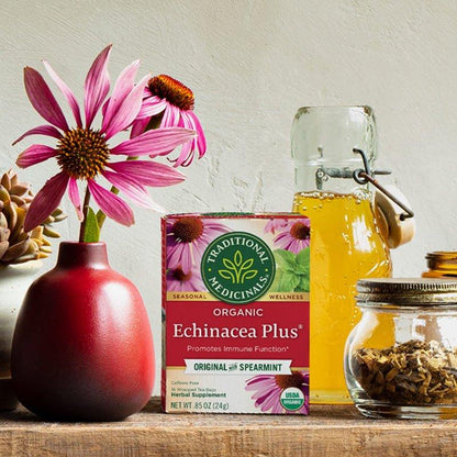 Traditional Medicinals Echinacea Plus Herbal Tea - 16Bags - WahaLifeStyle