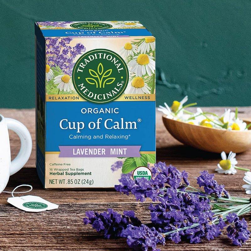 Traditional Medicinals Organic Cup of Calm Tea - 16Bags - WahaLifeStyle