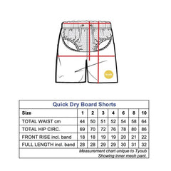 Tyoub Quick Dry Board Shorts For Kids - Red/Pink - Waha Lifestyle