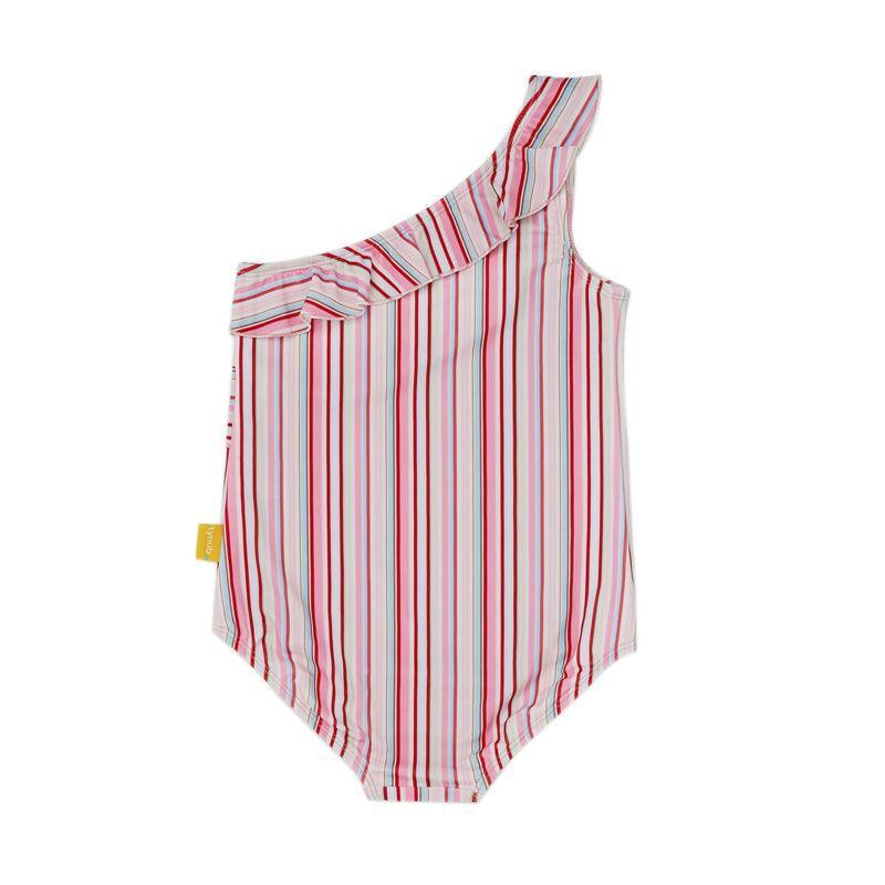 Tyoub Asymmetrical Swimsuit For Kids - Gelato Stripe - Waha Lifestyle