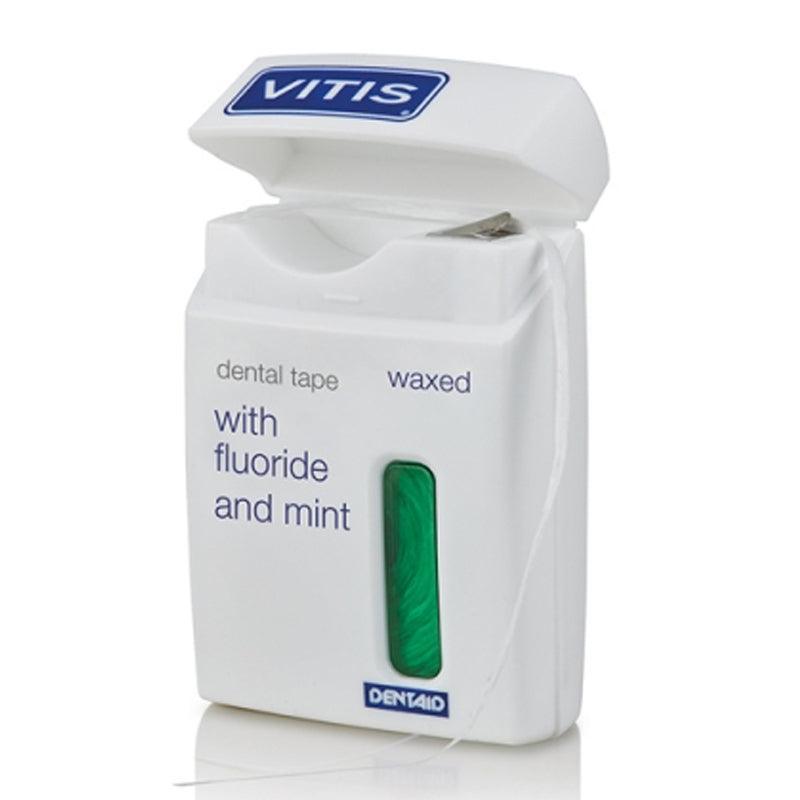 Dentaid Vitis Waxed Dental Tape With Fluoride And Mint - WahaLifeStyle